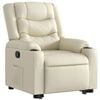 vidaXL Fauteuil inclinable Crème Similicuir