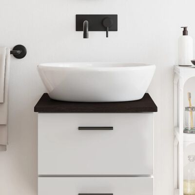 vidaXL Comptoir de salle de bain marron foncé 40x60x2 cm bois traité