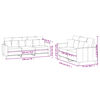 vidaXL Ensemble de canap&eacute;s 2 pcs avec coussins Cr&egrave;me Velours