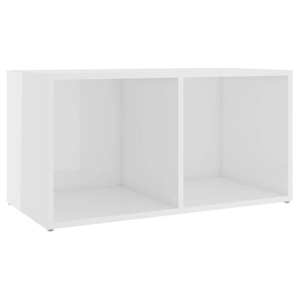 vidaXL Meubles TV 2 pcs Blanc brillant 72x35x36,5 cm Bois d'ing&eacute;nierie