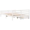 vidaXL Cadre de lit sans matelas blanc 150x200 cm bois de pin massif
