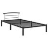 vidaXL Cadre de lit sans matelas noir m&eacute;tal 90x200 cm