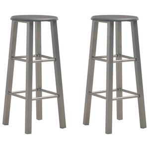 vidaXL Tabourets de bar lot de 2 anthracite MDF