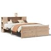 vidaXL Lit biblioth&egrave;que sans matelas 135x190 cm bois de pin massif