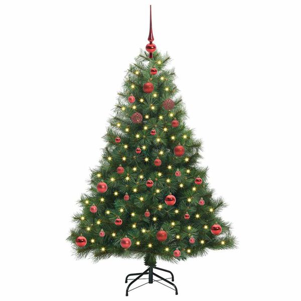 vidaXL Sapin de No&euml;l artificiel avec 150 LED Vert 150 cm PE et PVC