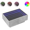 vidaXL Table basse avec LED gris b&eacute;ton 70x50x30 cm bois d'ing&eacute;nierie