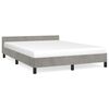 vidaXL Cadre de lit sans matelas gris clair 140x200 cm velours