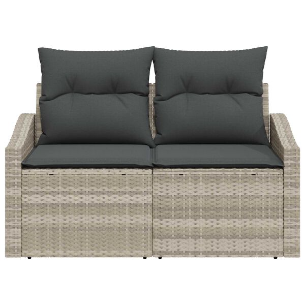 vidaXL Canapé de jardin avec coussin 123 x 62 x 69 cm polyrotin