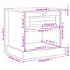 vidaXL Table de chevet VIGO 42x35x42 cm bois de pin massif