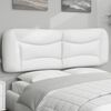 vidaXL Coussin de t&ecirc;te de lit Hvar blanc 160 cm similicuir