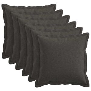 vidaXL Housse de coussin 6 pc HOUTEN Gris fonc&eacute; 30 x 30 cm