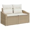 vidaXL Ensemble de Canap&eacute;s avec coussin 5 pcs Beige et cr&egrave;me polyrotin