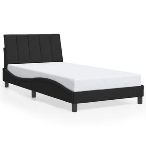 vidaXL Cadre de lit sans matelas Hanko noir 100x200 cm velours
