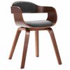 vidaXL Chaise de salle &agrave; manger Gris fonc&eacute; Bois courb&eacute; et tissu