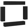 vidaXL Ensemble meuble TV 8 pcs Ch&ecirc;ne noir Bois d'ing&eacute;nierie