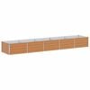 vidaXL Jardini&egrave;re sur&eacute;lev&eacute;e Marron Clair 400 x 80 x 45 cm