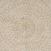 vidaXL Tapis de surface Carr&eacute; Naturel et Blanc 200 x 200 cm Jute