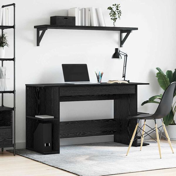 vidaXL Bureau Autre Ch&ecirc;ne noir 140 x 50 x 75 cm Bois d'ing&eacute;nierie