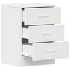 vidaXL Tables de chevet 2 pcs Blanc 38x35x56 cm Bois d'ing&eacute;nierie