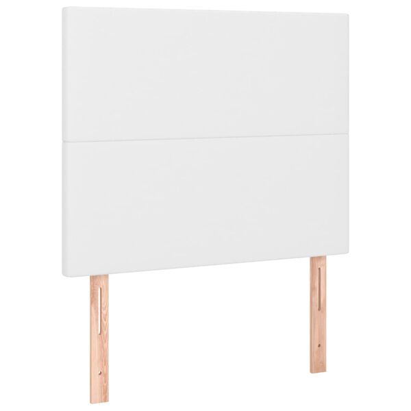 vidaXL T&ecirc;te de lit blanche 80 x 5 x 118/128 cm similicuir