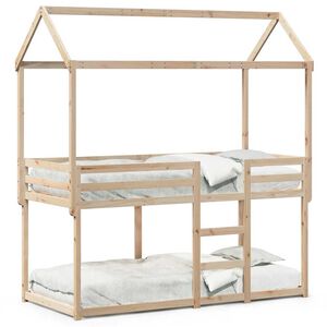 vidaXL Lit superpos&eacute; sans matelas 90x190 cm bois de pin massif