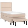 vidaXL Sommier &agrave; lattes de lit avec matelas Cappuccino 80x200 cm