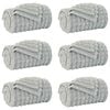 vidaXL Couvertures &agrave; jeter 6 pc Gris 270 x 240 cm 9.93 kg Toison