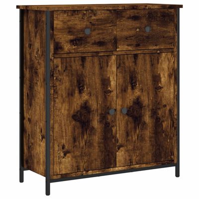 vidaXL Buffet chêne fumé 70x30x80 cm bois d'ingénierie