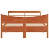 vidaXL Cadre de lit et t&ecirc;te de lit cire marron 135x190 cm bois de pin