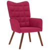 vidaXL Chaise de relaxation avec tabouret Bordeaux Velours
