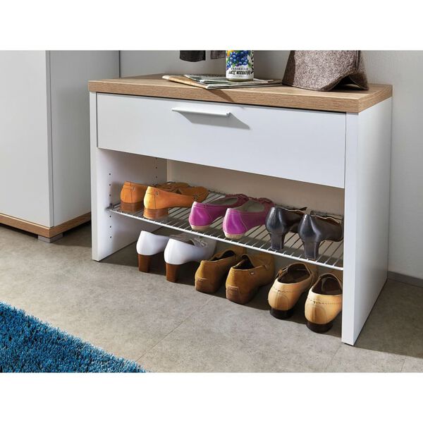 Germania Banc &agrave; chaussures Top Blanc et ch&ecirc;ne de Sonoma 3192-178