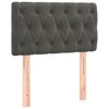 vidaXL T&ecirc;te de lit Gris fonc&eacute; 80x7x78/88 cm Velours