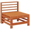 vidaXL Sofa de jardin milieu Pin massif Pin brun cir&eacute;