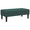 vidaXL banc avec coussin Vert fonc&eacute; 113 x 57 x 39 cm Velours