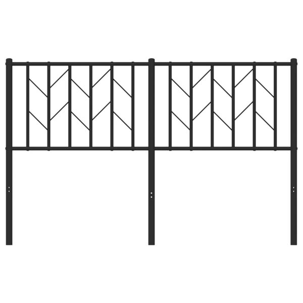 vidaXL T&ecirc;te de lit de remplacement m&eacute;tal noir 135 cm