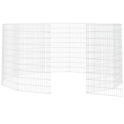 vidaXL Cage à lapin 12 panneaux 54x100 cm Fer galvanisé