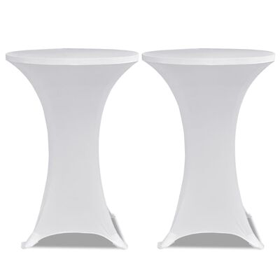 vidaXL Housses élastiques de table Ø 60 cm Blanc 2 pcs