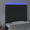 vidaXL T&ecirc;te de lit &agrave; LED Noir 100x5x118/128 cm Velours