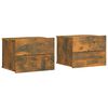 vidaXL Tables de chevet 2 pcs Ch&ecirc;ne fum&eacute; 40x30x30 cm Bois d'ing&eacute;nierie