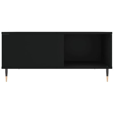 vidaXL Table basse noir 80x80x36,5 cm bois d'ingénierie
