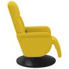 vidaXL Fauteuil inclinable de massage avec repose-pied jaune velours