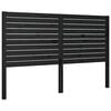 vidaXL T&ecirc;te de lit Noir 146x4x100 cm Bois massif de pin