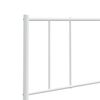 vidaXL T&ecirc;te de lit de remplacement m&eacute;tal blanc 180 cm