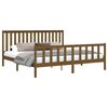 vidaXL Cadre de lit sans matelas marron miel 200x200cm bois pin massif