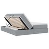 vidaXL Lit avec rangement et matelas Gris clair 180 x 200 cm Polyester