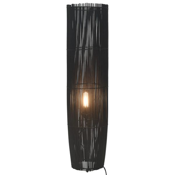 vidaXL Lampadaire sur pied Osier Noir 72 cm E27
