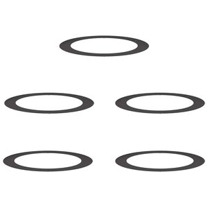 vidaXL adapt&eacute; pour anneaux d'arbre plats 5 pc Noir &Oslash;90/120 cm Acier