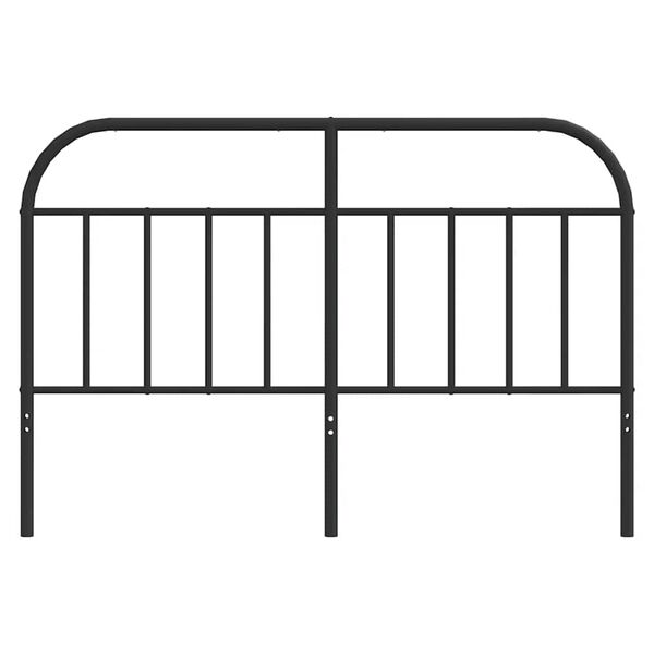 vidaXL T&ecirc;te de lit de remplacement m&eacute;tal noir 150 cm