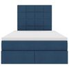vidaXL Lit avec rangement et matelas Bleu 120 x 200 cm Polyester