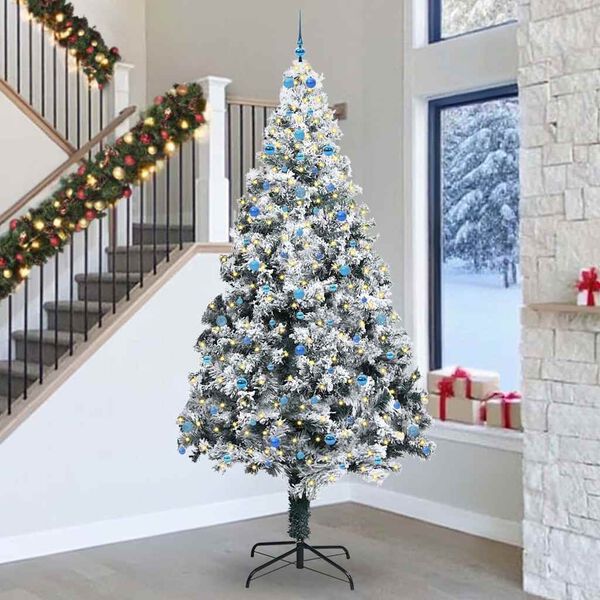 vidaXL Sapin de No&euml;l avec 300 LED avec support Vert 300 cm PVC